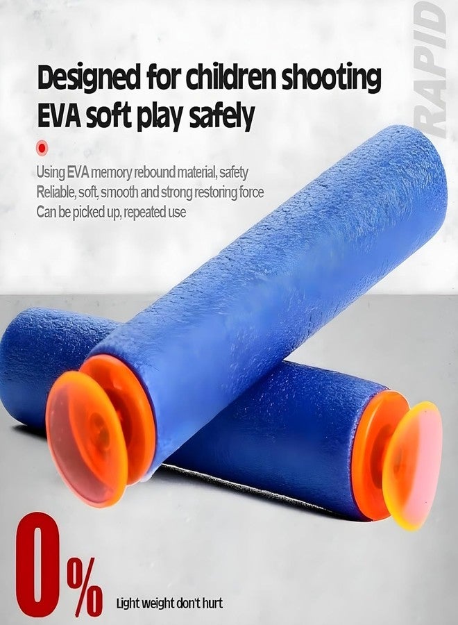 CLAPONE سهام إعادة تعبئة إسفنجية ناعمة مجوفة من CLAPONE لبنادق N-Strike Elite Series، سهام ذات رؤوس شفط، سهام لألعاب البنادق، سهام لبنادق الألعاب، رؤوس شفط، إسفنج ناعم، إعادة تعبئة (رصاصة شفط زرقاء، عبوة من 50 قطعة) - Image 5